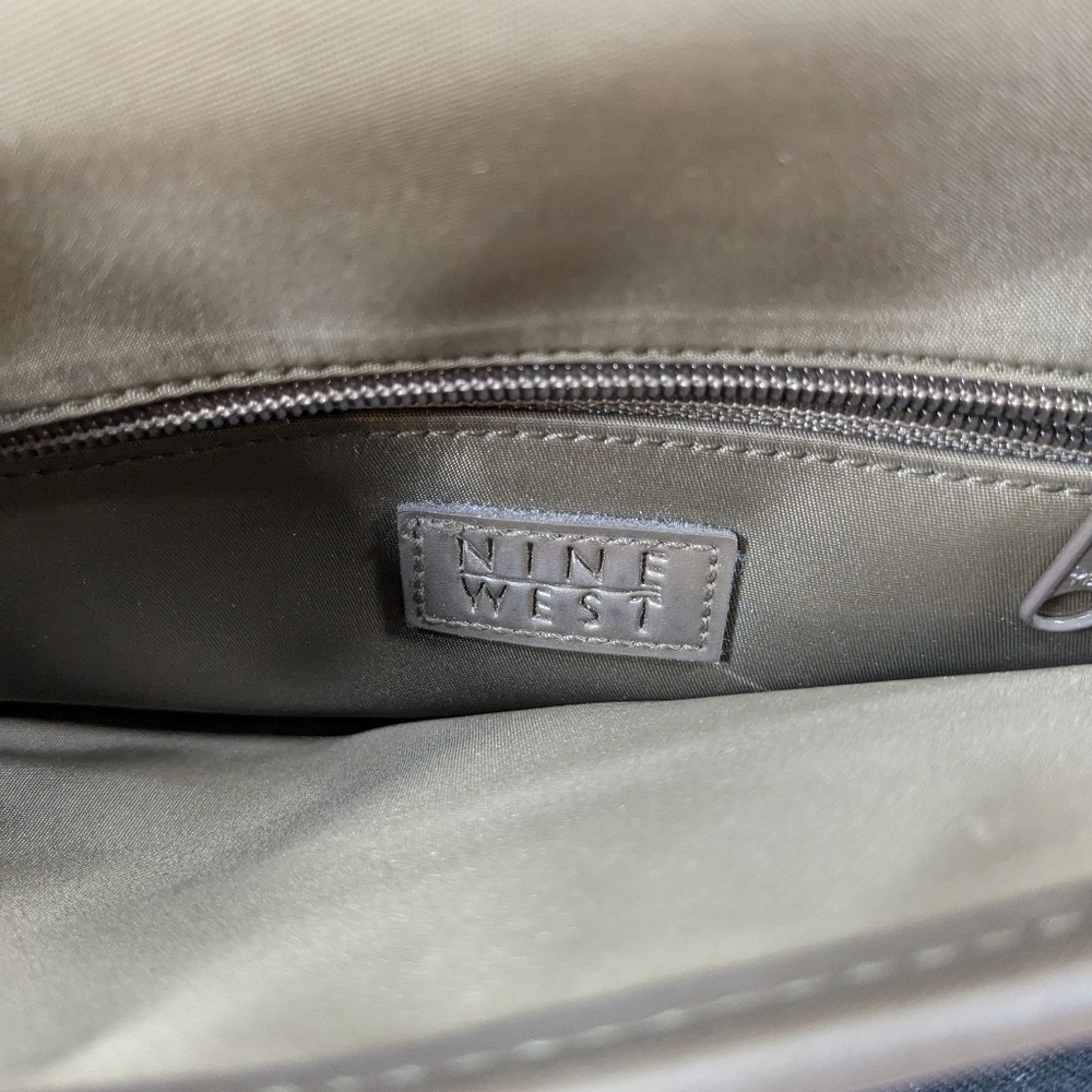 Nine West crossbody/satchel, dark green/brown purse - Picture 7 of 15